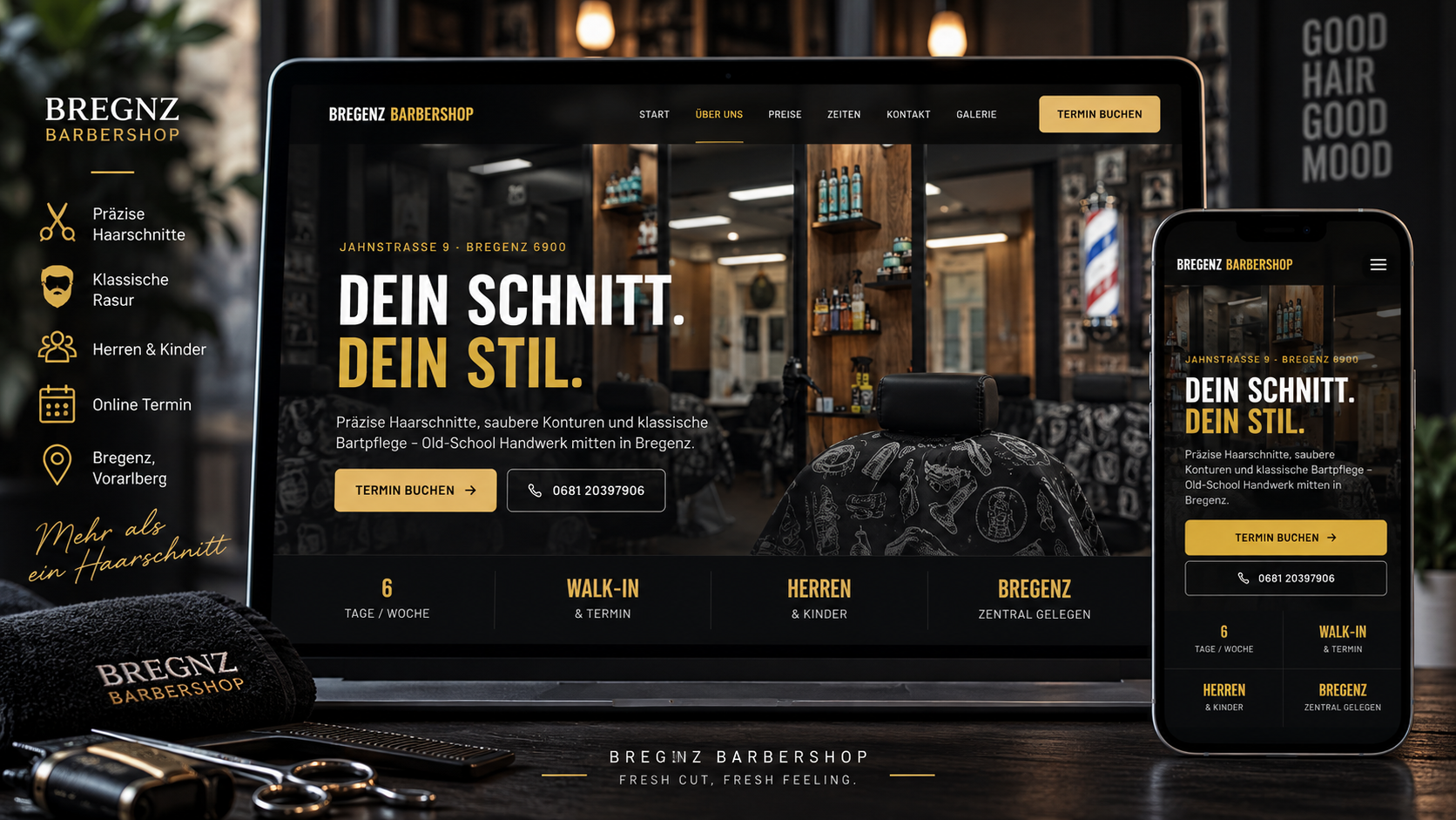 Vorschau der Website von Bregenz Barbershop